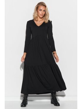 Makadamia Makadamia Sukienka codzienna M570 Czarny Comfortable Fit