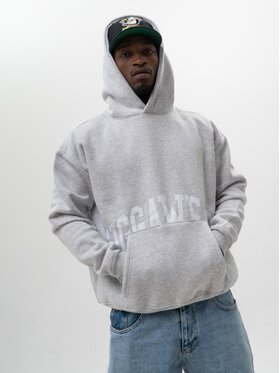 Jigga Wear Jigga Wear Bluza Szeroka Luźna Oversize Męska Szara Jigga College M Szary Overshirt Fit