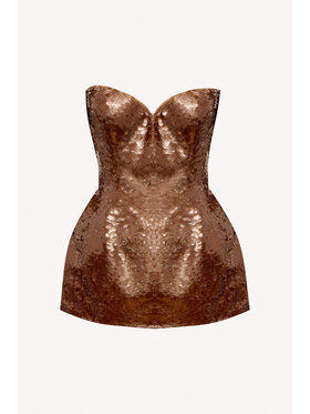 Epuzer Epuzer Abito da sera Sequined corset Marrone Standard Fit