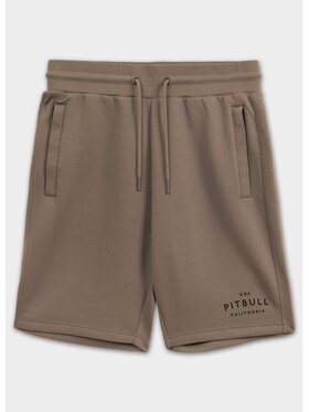 PITBULL PITBULL Szorty materiałowe Szorty dresowe męskie SAMPSON XL Brązowy Regular Fit