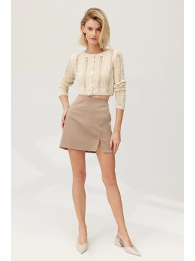 Lunedi Lunedi Spódnica mini Beżowy Regular Fit