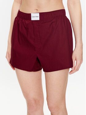 Calvin Klein Underwear Calvin Klein Underwear Szorty piżamowe 000QS6892E Bordowy Slim Fit