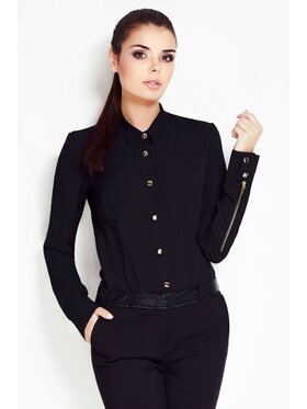 Awama Awama Košeľa A052 Čierna Basic Fit