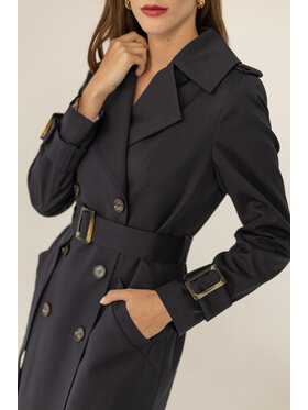 Entelier Entelier Trencz dwurzędowy Granatowy Relaxed Fit