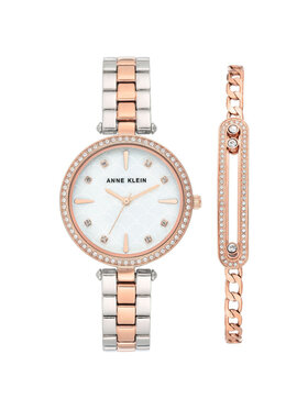 Anne Klein Anne Klein Zegarek AK-3559RTST Różowe złoto