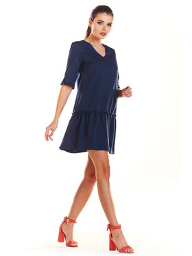 Infinite You Infinite You Sukienka letnia M199 Granatowy Basic Fit