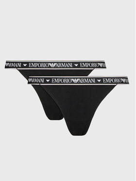 Emporio Armani Underwear Emporio Armani Underwear Súprava 2 kusov stringových nohavičiek 164522 2F227 00020 Čierna