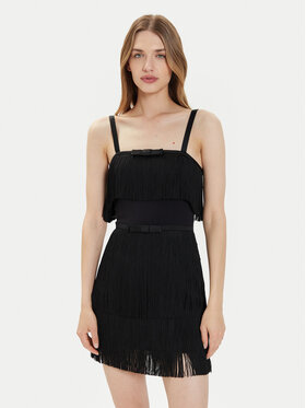 Elisabetta Franchi Elisabetta Franchi Kokteilinė suknelė AB-635-42E2 Juoda Regular Fit