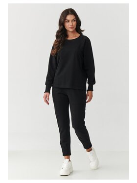 Makadamia Makadamia Dres M888 Czarny Relaxed Fit