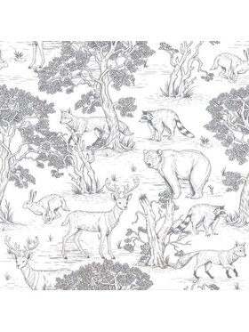Dekornik Dekornik Tapeta Animals White Biały