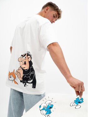 Smerfy Smerfy T-Shirt 111558 Biały Oversize