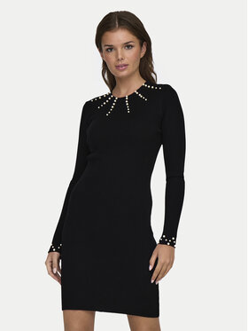 ONLY ONLY Džemper haljina Ida 15334548 Crna Slim Fit