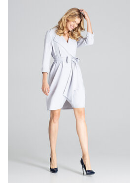 FIGL FIGL Sukienka codzienna M680 Szary Regular Fit