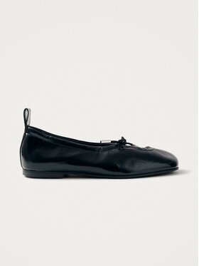 ALOHAS ALOHAS Baleriny Rosalind Onix Black Leather Ballet Flats Czarny