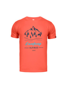 Alpinus Alpinus T-Shirt Polaris Pomarańczowy Standard Fit
