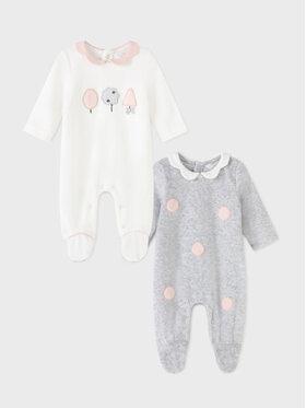 modello 2670 bambina Mayoral Set di 2 tutine e bavaglino per bebè lencicol  Bambina 0-24 Moda