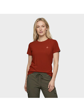 Alpinus Alpinus T-Shirt Dirna Czerwony ciemny Regular Fit