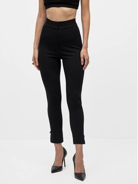 MANDRAGORA MANDRAGORA Spodnie materiałowe Mona Czarny Slim Fit