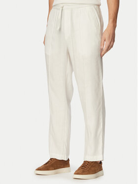 HUGO HUGO Medžiaginės kelnės Cino 262FW 50562791 Kreminė Straight Fit