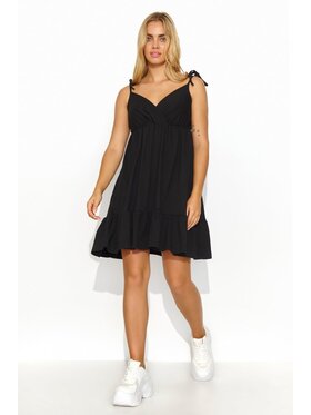 Makadamia Makadamia Sukienka letnia M818 Czarny Comfortable Fit