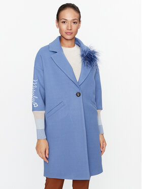 Maryley Maryley Преходно палто 23IB148/M11 Син Regular Fit