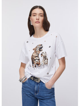 Liu Jo Liu Jo T-Shirt WA6331JS904P9272 Biały Regular Fit