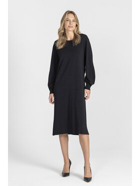 Deni Cler Milano Deni Cler Milano Sukienka dzianinowa T-DC-353D-E5-20-90-1 Czarny Loose Fit
