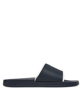 Calvin Klein Jeans Calvin Klein Jeans Šľapky Slide Rubber Neoprene Text YM0YM01234 Tmavomodrá