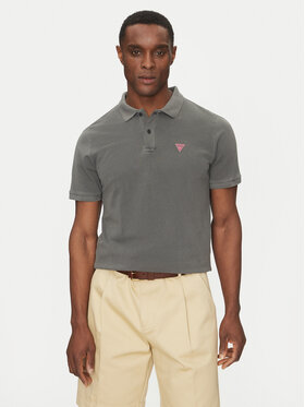 Guess Guess Тениска с яка и копчета F5GP00 K9WF1 Черен Regular Fit