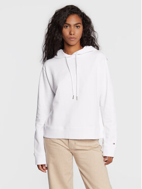Tommy Hilfiger Tommy Hilfiger Bluza Metallic WW0WW34636 Biały Regular Fit