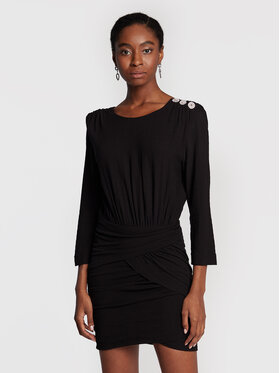 Ba&sh Ba&sh Коктейлна рокля Megan 1H22MEGA Черен Slim Fit