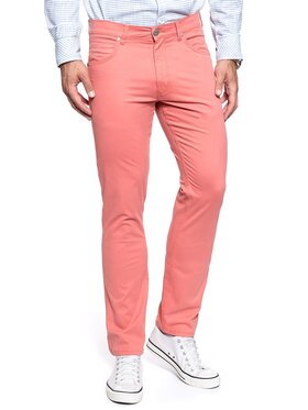 Wrangler Wrangler Spodnie materiałowe GREENSBORO Różowy Straight Fit