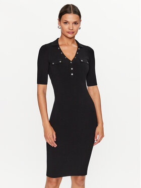 Guess Guess Kleid für den Alltag W3YK45 Z2YN2 Schwarz Bodycon Fit