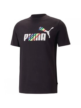 Puma Puma T-Shirt ESS+ LOVE IS LOVE Czarny Regular Fit