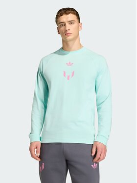 adidas adidas Koszulka techniczna Messi Turkusowy Slim Fit