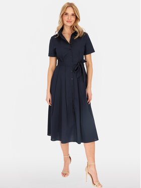 Perso Perso Letné šaty RBE265729F Tmavomodrá Regular Fit