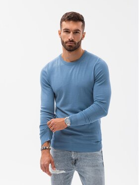 Ombre Ombre Svetr OM-SWBS-0106 Světle modrá Regular Fit