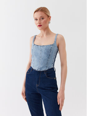 Patrizia Pepe Patrizia Pepe топ 2C1470/D043-C960 Син Slim Fit