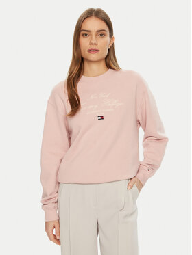 Tommy Hilfiger Tommy Hilfiger Суитшърт Modern Script WW0WW43844 Розов Regular Fit