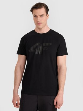 4F 4F Tričko 4FWMM00TTSHM2257-20S Čierna Regular Fit