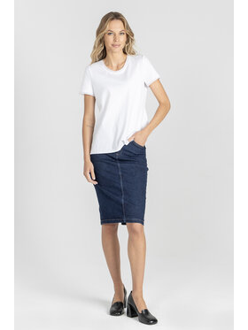 Deni Cler Milano Deni Cler Milano T-Shirt T-DC-T250-E5-10-10-1 Biały Regular Fit