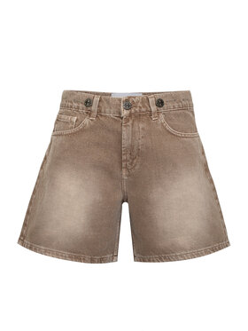 Magda Matyja Magda Matyja Szorty jeansowe SAND LOOSE SHORTS Beżowy Loose Fit