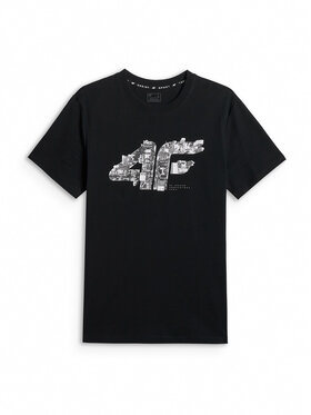 4F 4F T-Shirt CITY Czarny Regular Fit