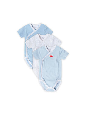 Stellou & friends Stellou & friends Komplet body dziecięcych Short Sleeve CROSS-BODY Niebieski