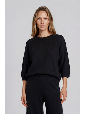 Fobya Fobya Bluzka F3013 Czarny Basic Fit