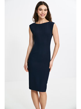 NIFE NIFE Sukienka codzienna S266 Granatowy Fitted Fit