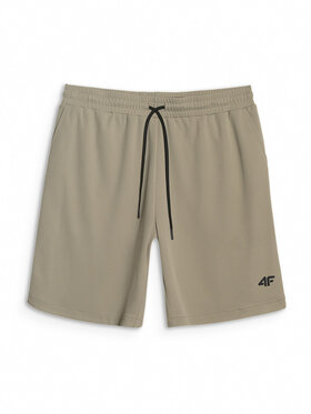 4F 4F Szorty sportowe TRAINING Khaki Regular Fit