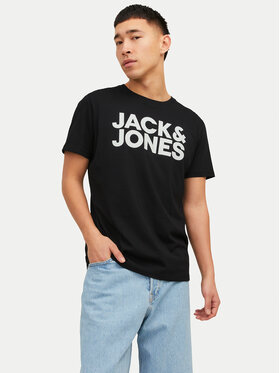 Jack & Jones Jack & Jones Marškinėliai Crop Logo 12151955 Juoda Regular Fit
