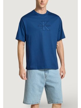 Calvin Klein Jeans Calvin Klein Jeans T-Shirt SS HERO MONOLOGO EMB Μπλε Casual Fit