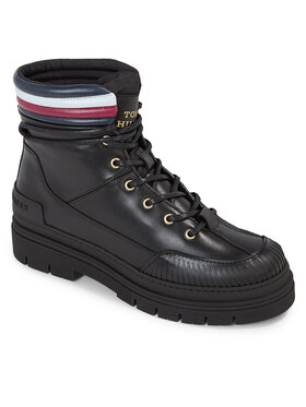 Tommy Hilfiger Tommy Hilfiger Туристически oбувки Corporate Feminine Outdoor Boot FW0FW07501 Черен